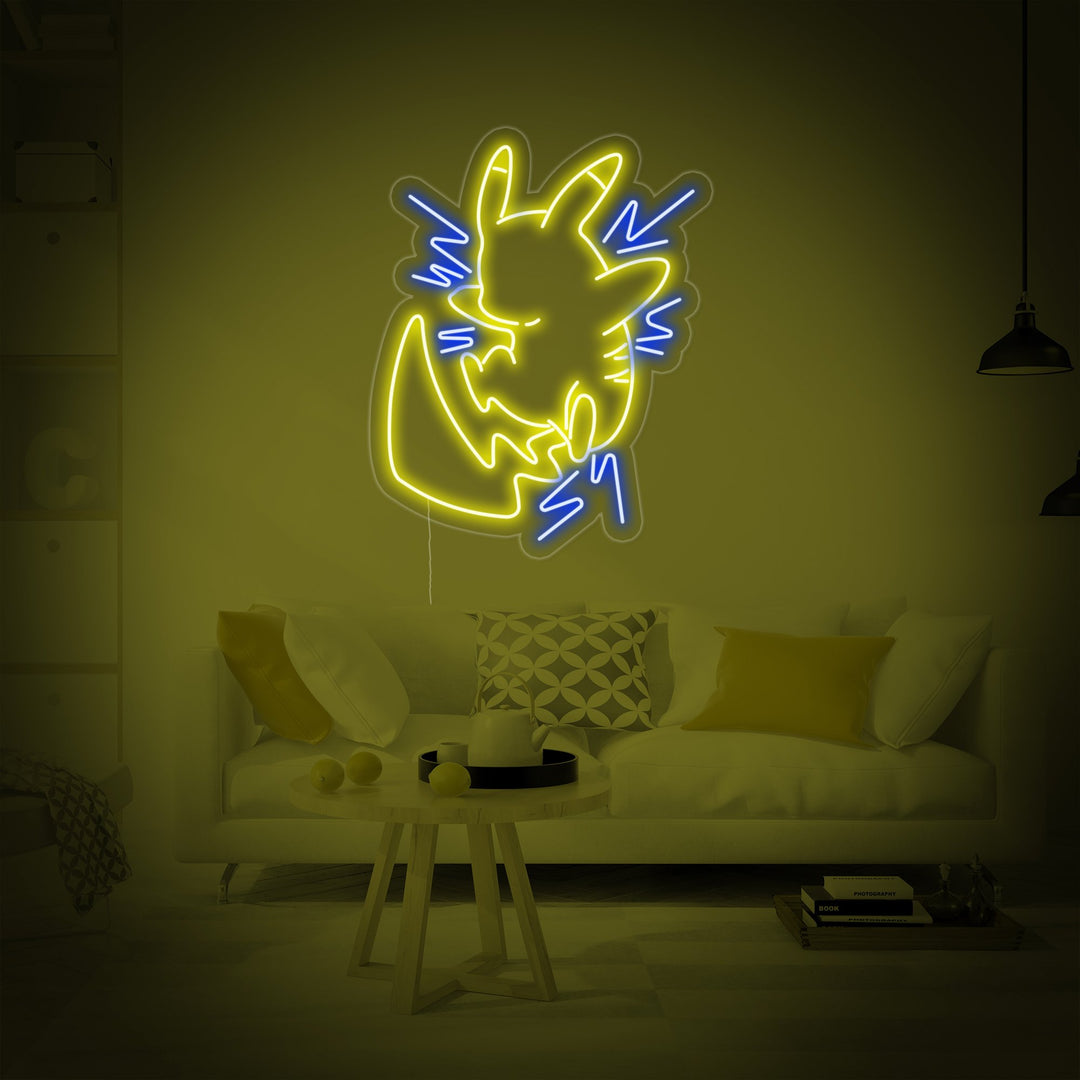 "Pikachu, Spill Veggkunst" Neonskilt