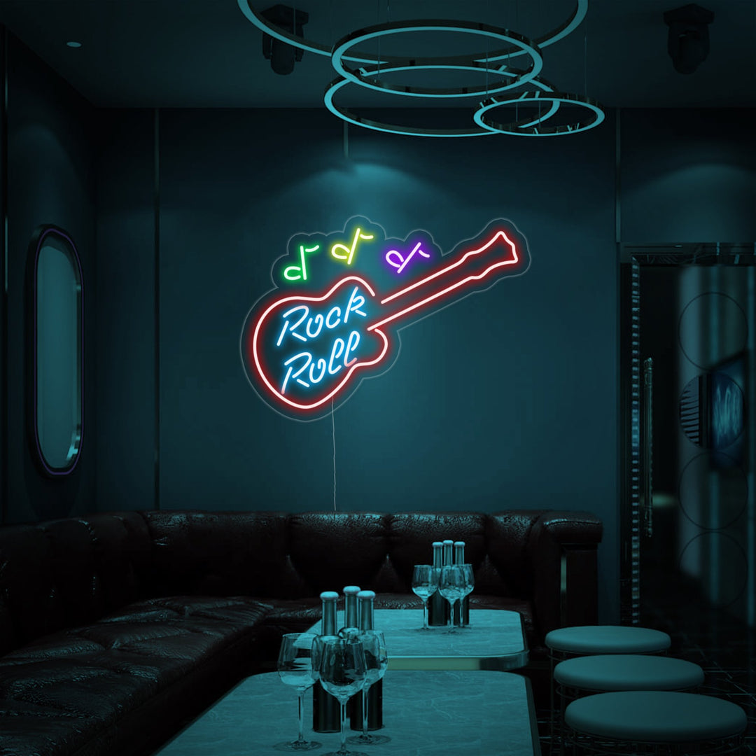 "Rock Roll" Neonskilt
