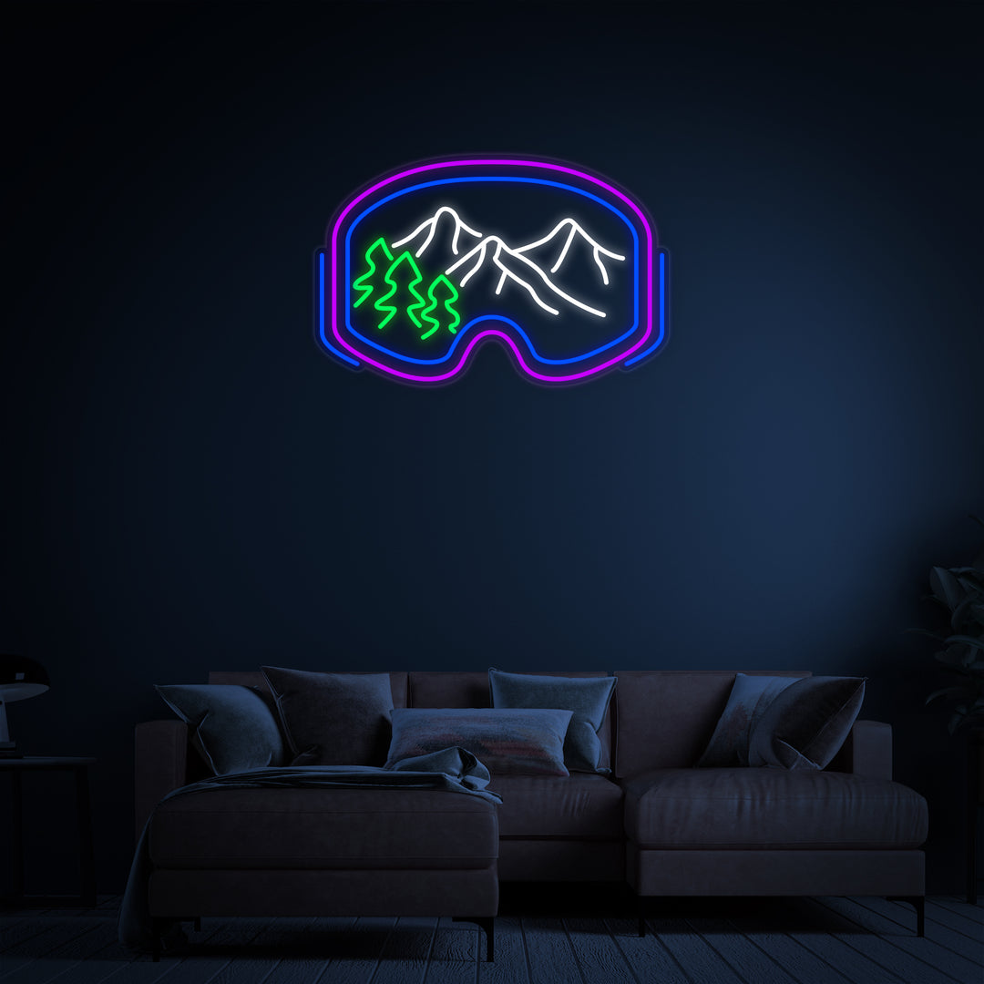 "Skibriller Ski Sport" Neonskilt