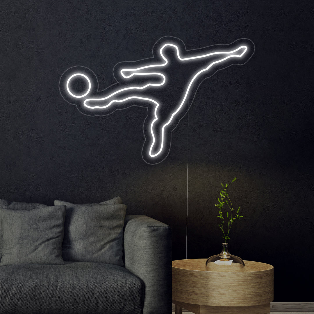 "Fotballspiller" Neonskilt