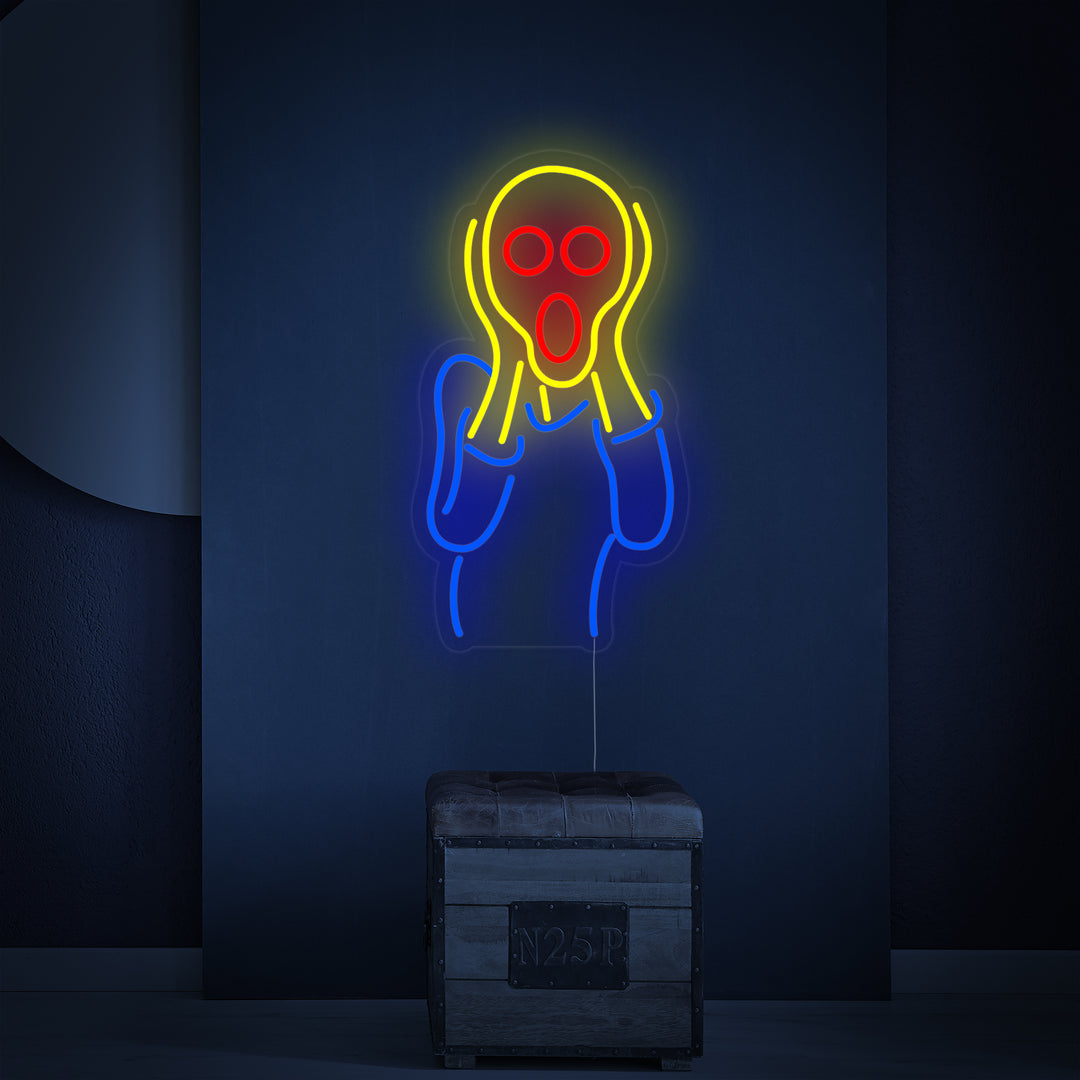 "Skriket Edvard Munch" Neonskilt