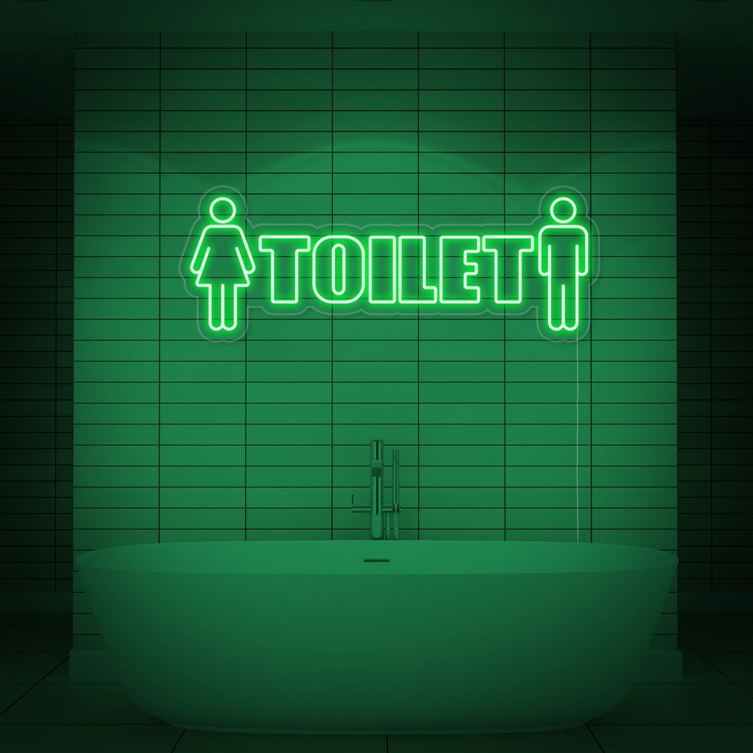 "Toilet, Mann, kvinne" Neonskilt