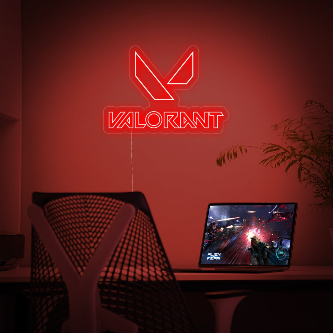"Valorant, Spill Veggkunst" Neonskilt