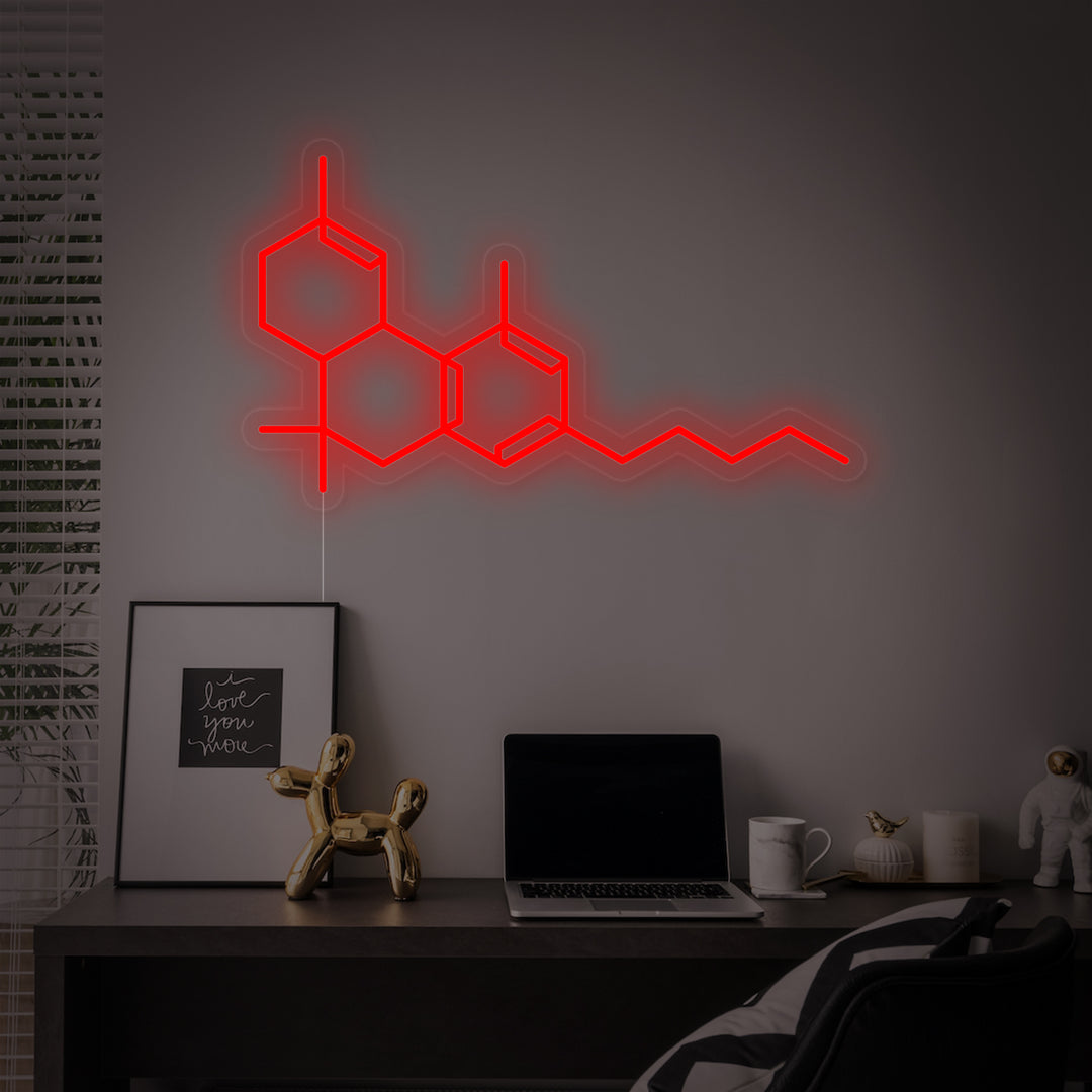 "Marihuana Thc-Molekyl" Neonskilt