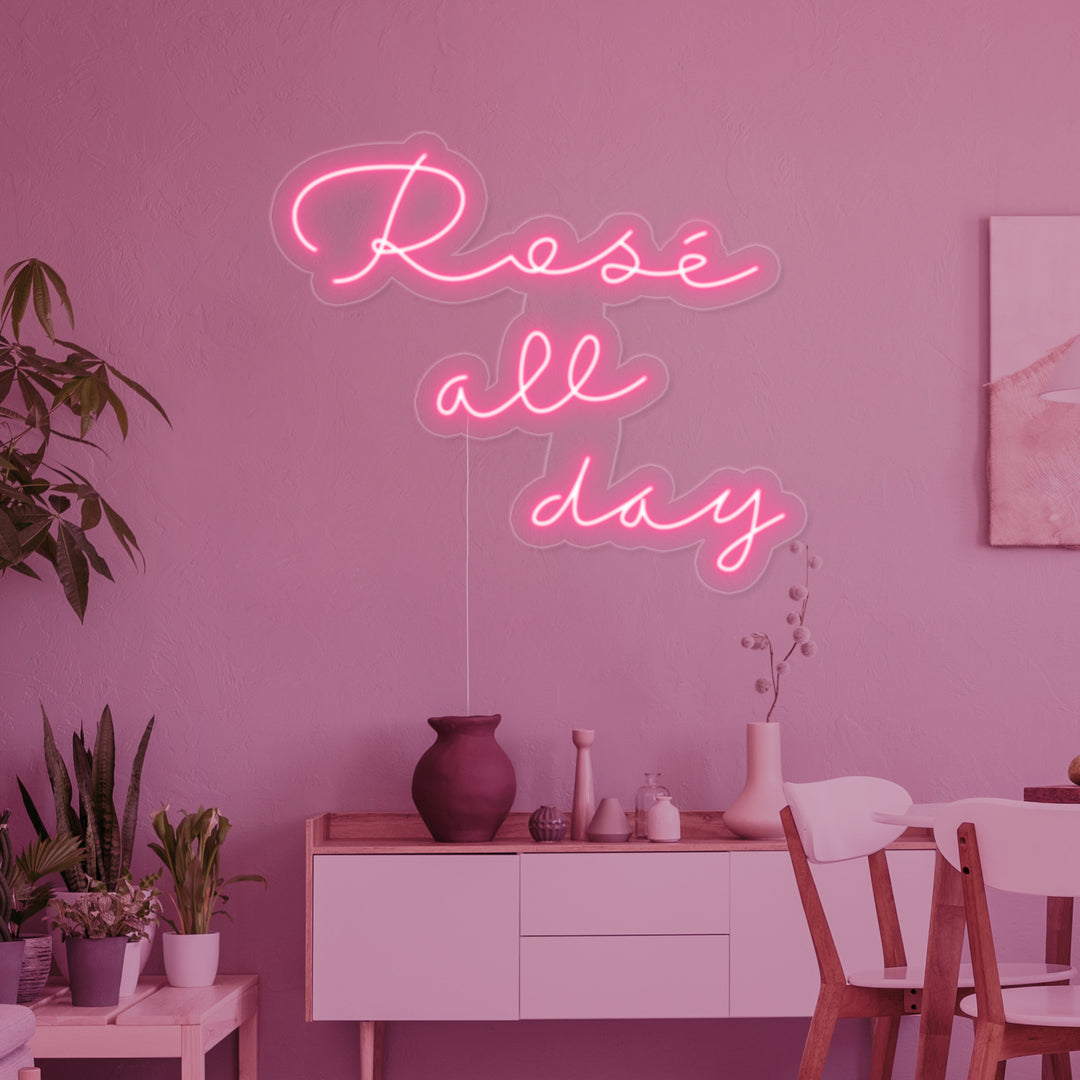 "Rose All Day" Neonskilt