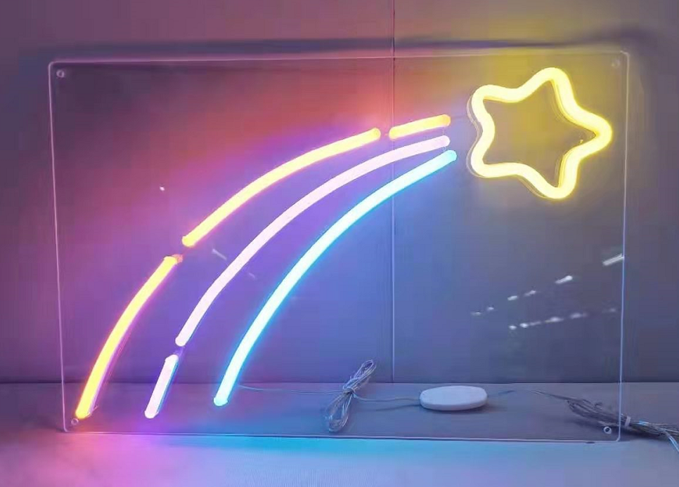 "Stjernefall" Neonskilt (Lagerbeholdning: 1 enheter)