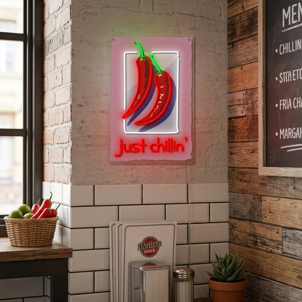 "Just Chillin" Neonskilt
