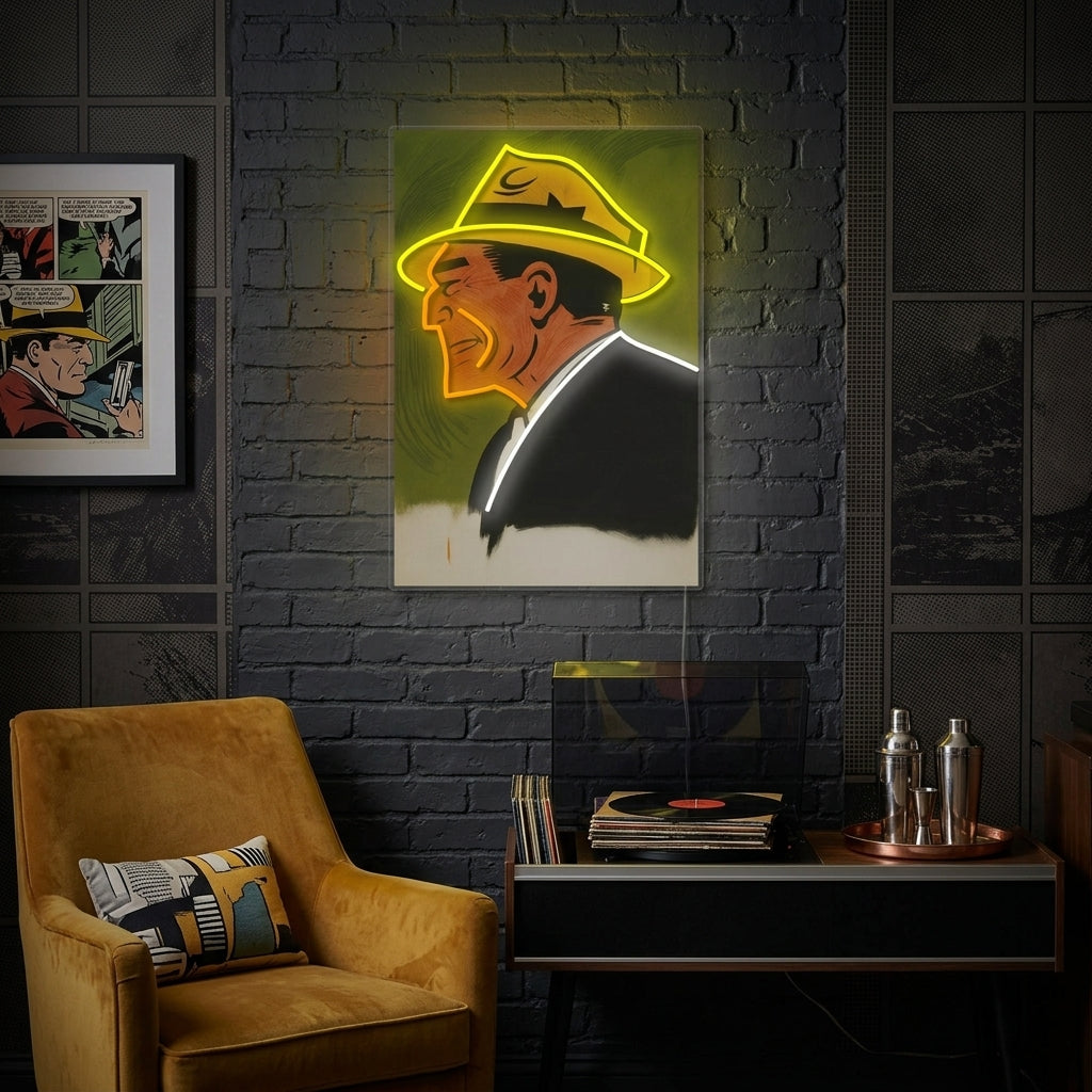 "Tegneserie Mob Boss" Neonskilt
