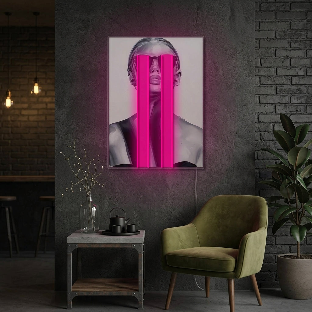 "Maskert Muse" Neonskilt