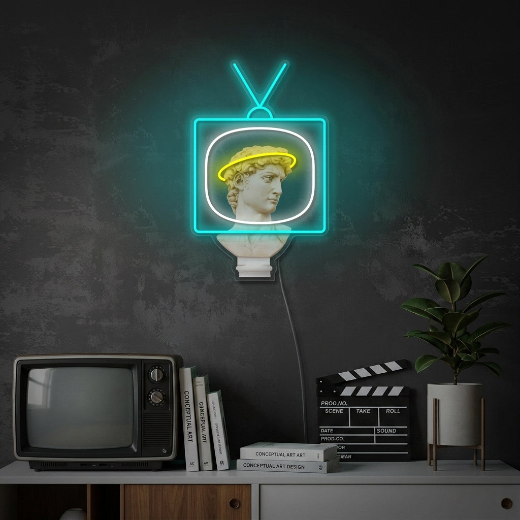 "David Broadcast" Neonskilt