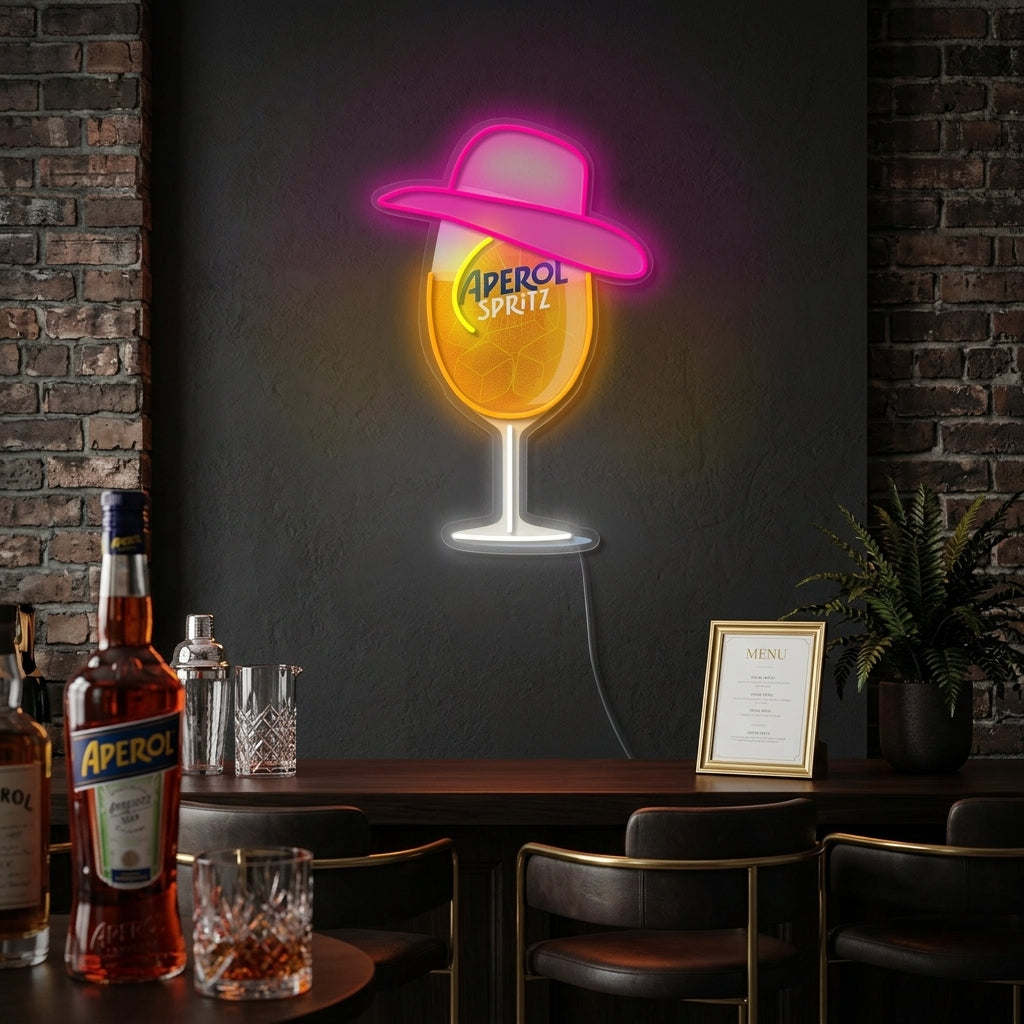 "Frøken Aperol" Neonskilt