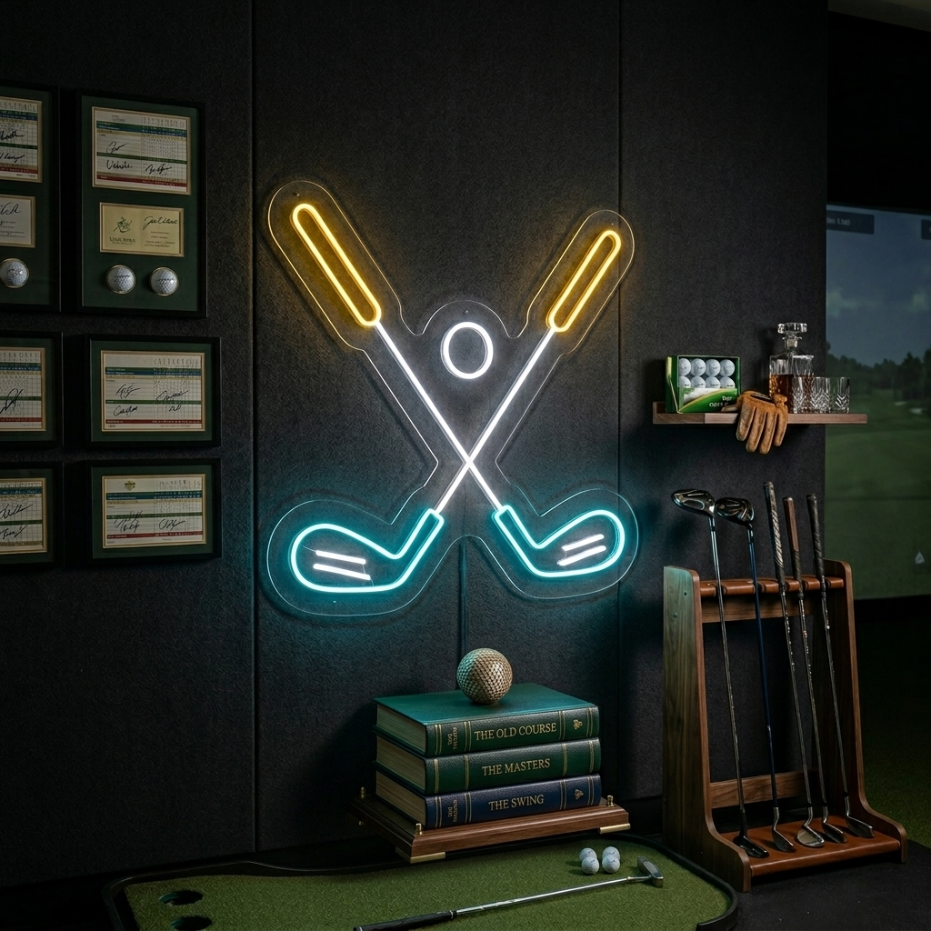 "Golfball" Neonskilt