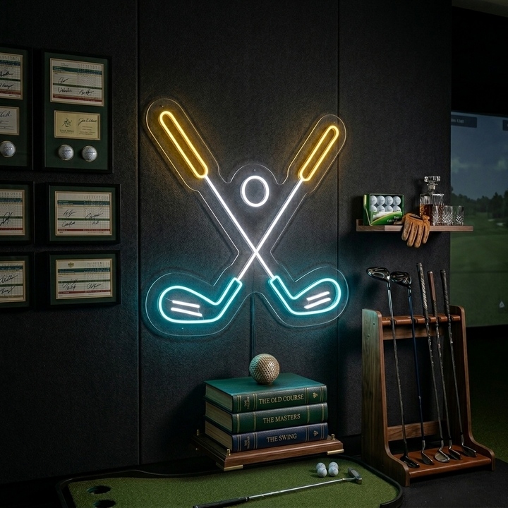 "Golfball" Neonskilt