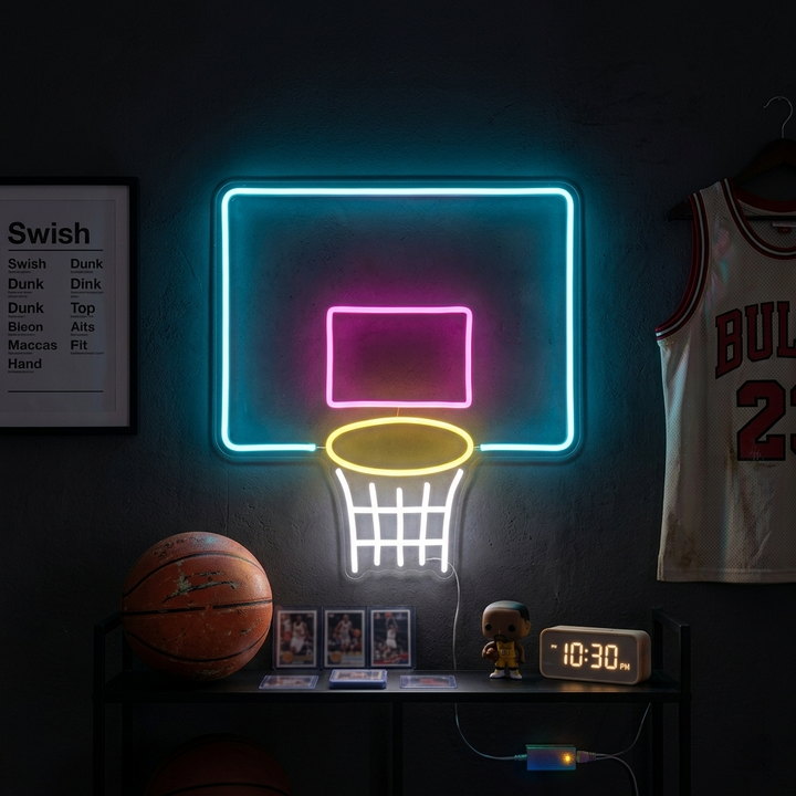 "Nett Til Basketballbrett" Neonskilt