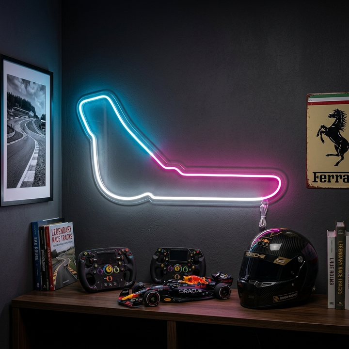 "Italien Monza F1-Bane" Neonskilt