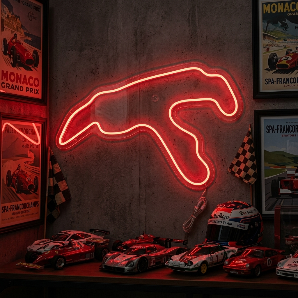 "Belgia F1-Bane" Neonskilt