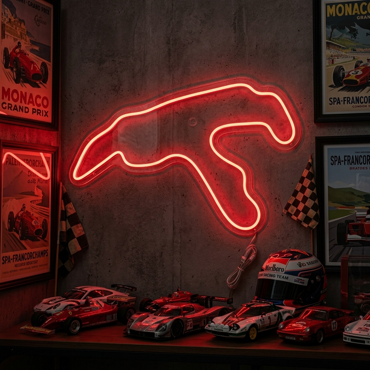 "Belgia F1-Bane" Neonskilt