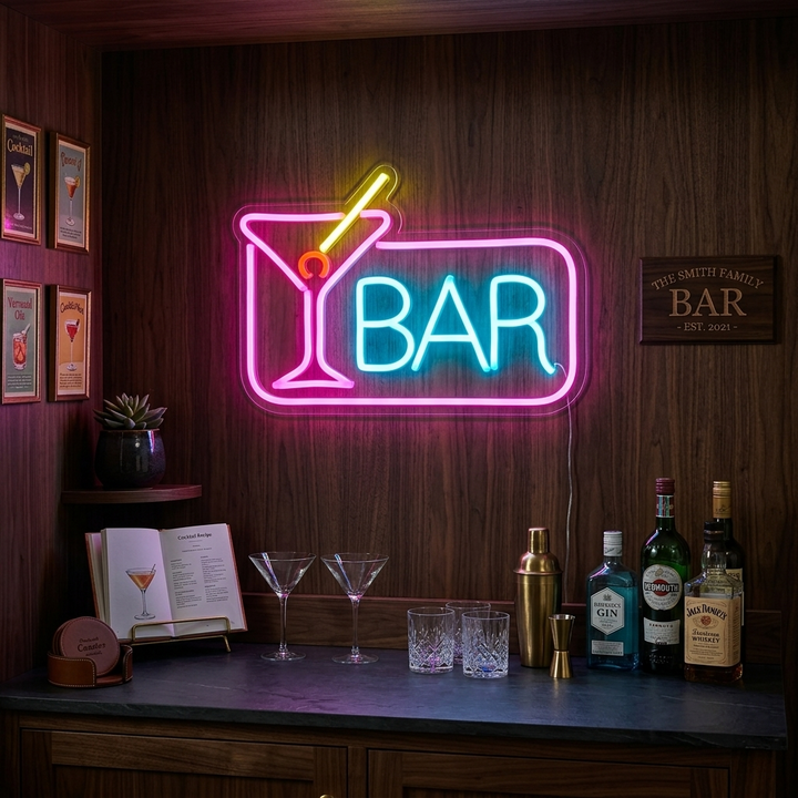 "Cocktail Bar" Neonskilt