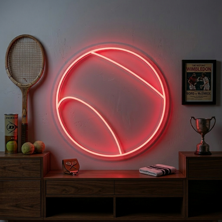 "Tennisball" Neonskilt