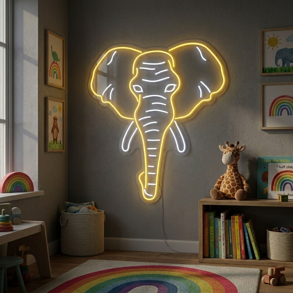 "Elefant" Neonskilt