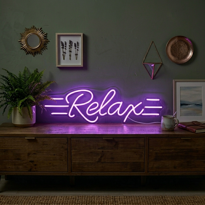 "Relax" Neonskilt