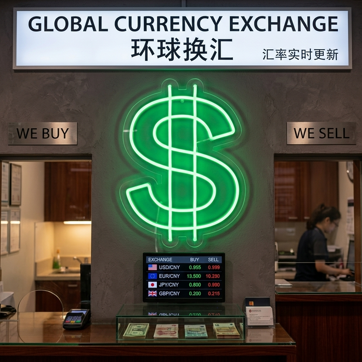 "Dollar-Symbol" Neonskilt