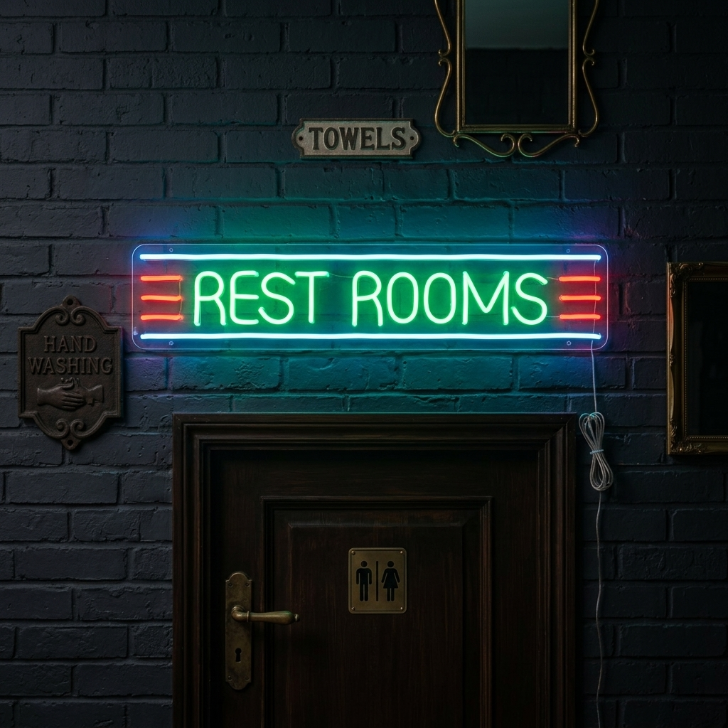 "Restroom" Neonskilt