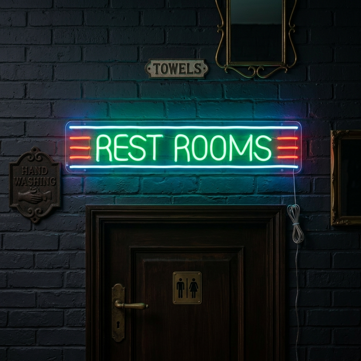 "Restroom" Neonskilt