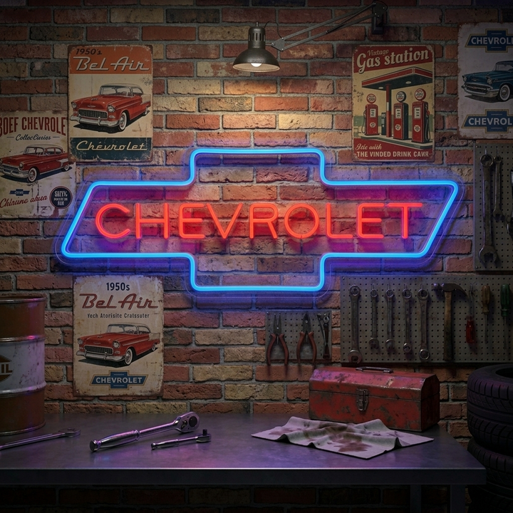 "Chev Bil Logo" Neonskilt
