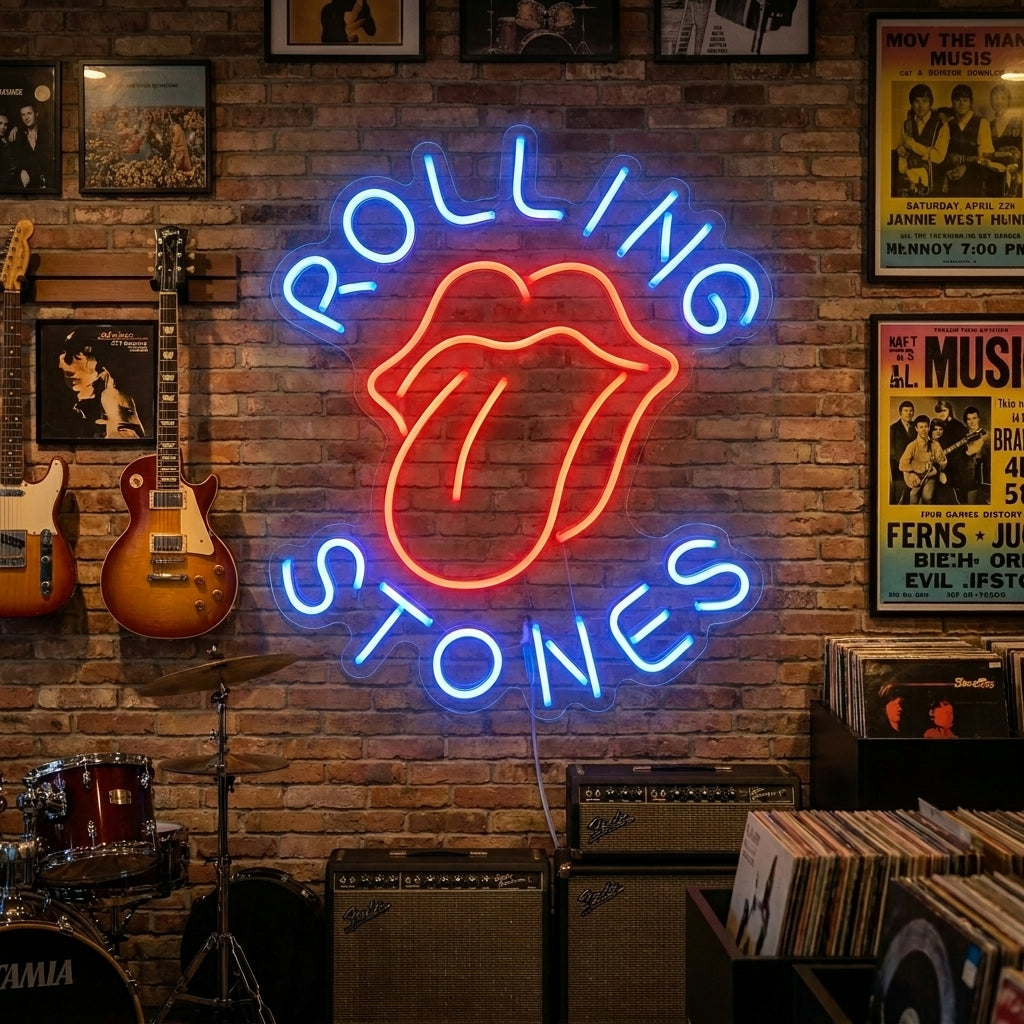 "Rolling Stones" Neonskilt