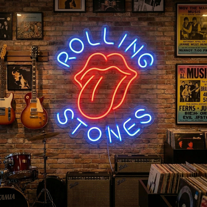 "Rolling Stones" Neonskilt