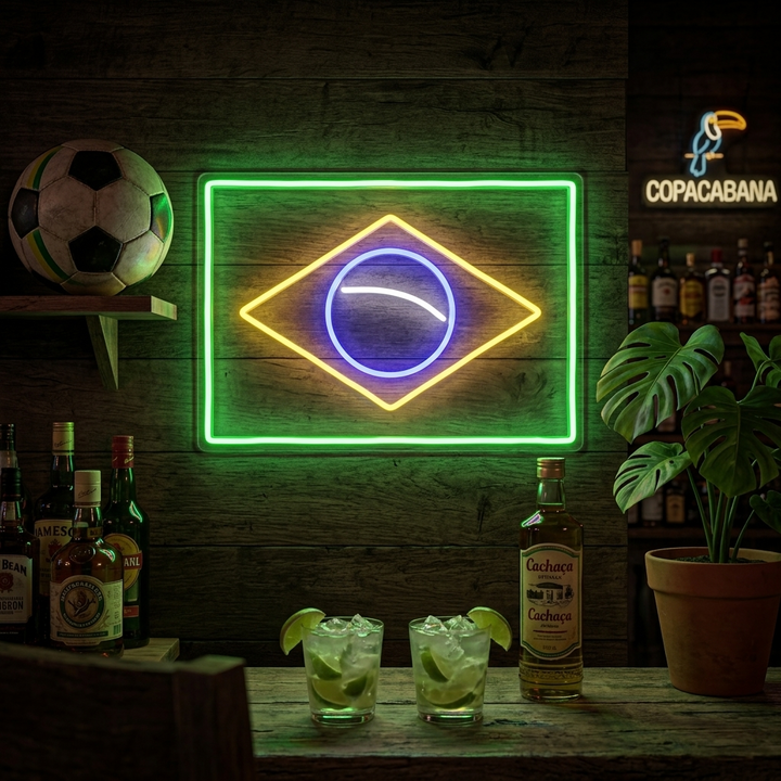 "Brasilias Flagg" Neonskilt