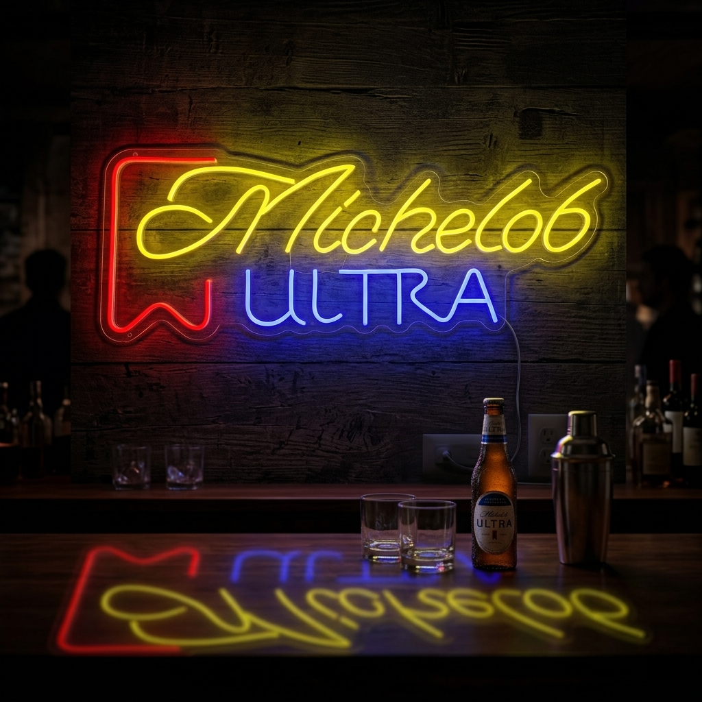 "Michelob Ultra Ølbar" Neonskilt