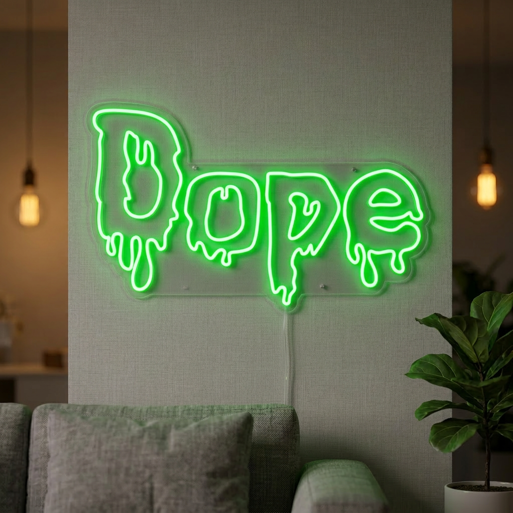 "Marihuana Dope" Neonskilt