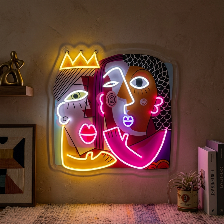 "Mann og dame" UV-trykt LED-neonskilt