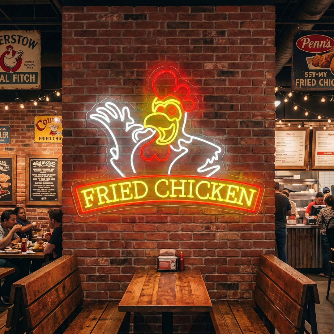 "Fried Chicken" Neonskilt