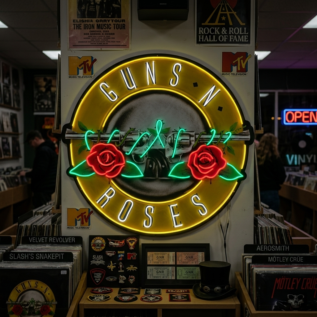 "Guns N Roses" Neonskilt