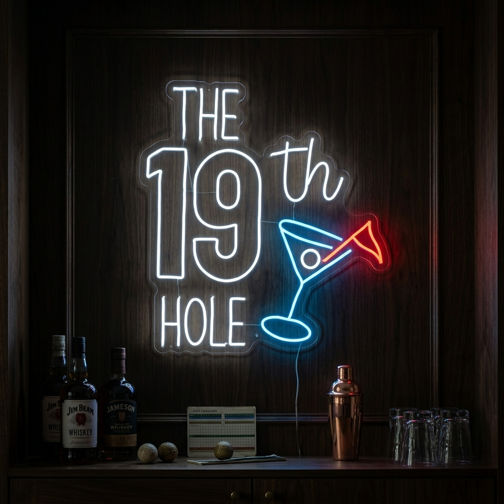 "The 19th Hole Golf" Neonskilt
