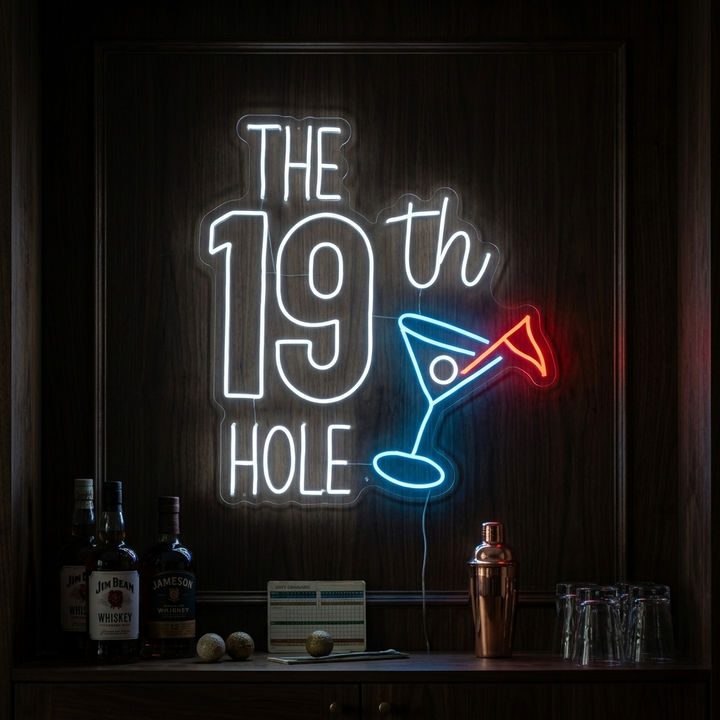 "The 19th Hole Golf" Neonskilt