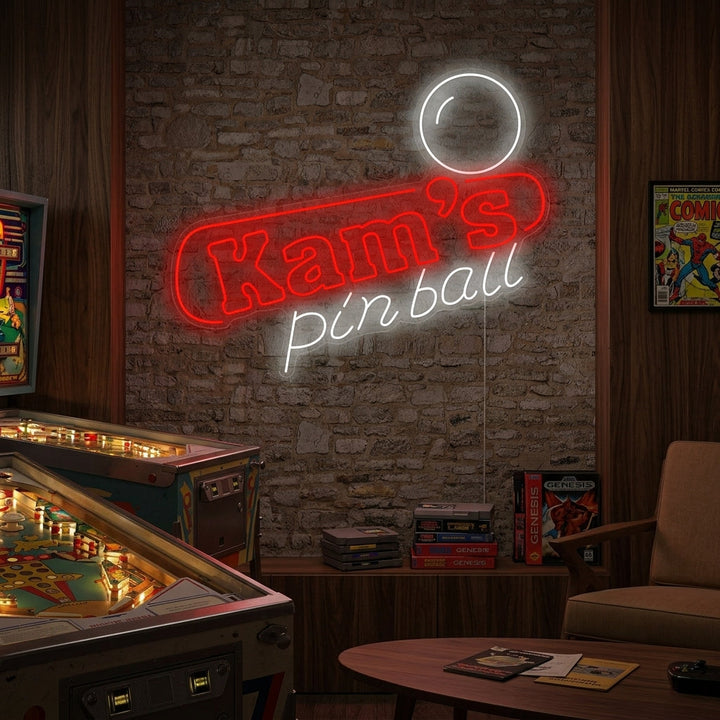 "Kams Pinball" Neonskilt