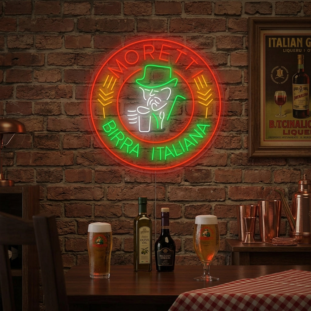 "Moretti Birra Italiana" Neonskilt