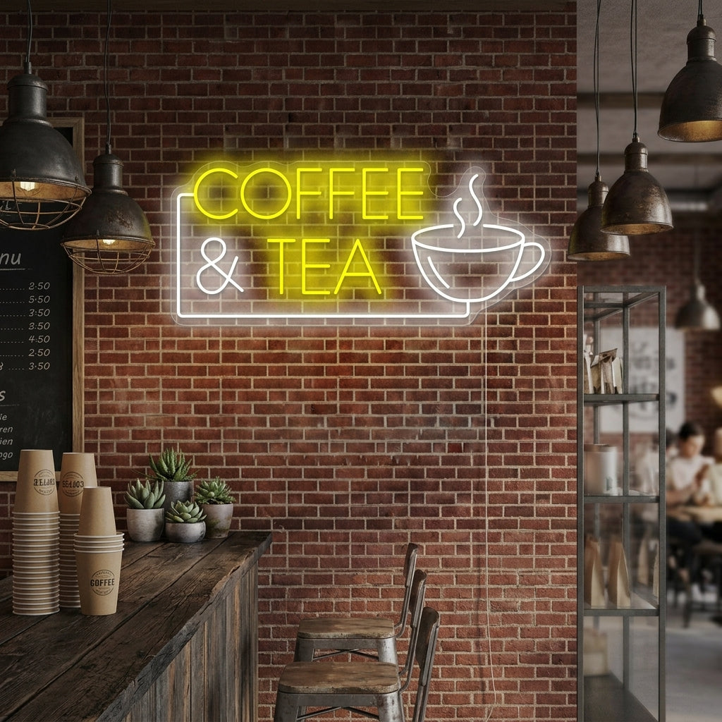 "Coffee & Tea" Neonskilt
