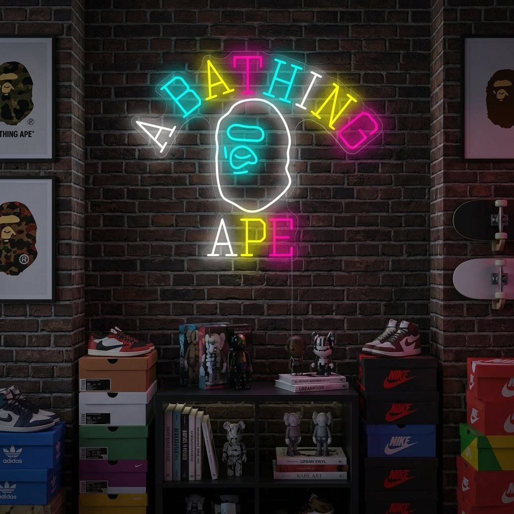 "Bathing Ape" Neonskilt