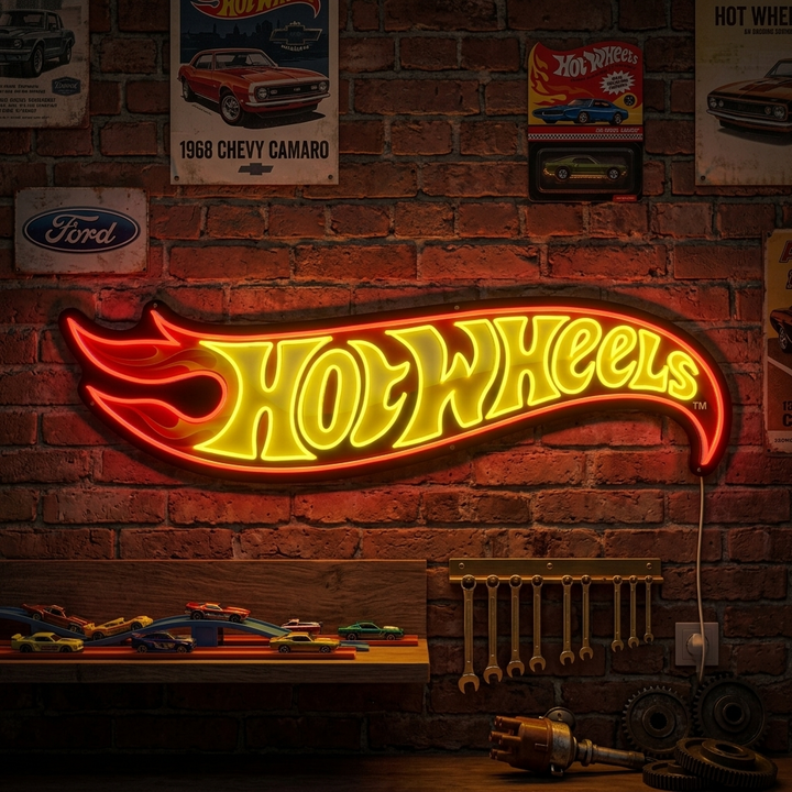 "Hot Wheels-logo" Neonskilt