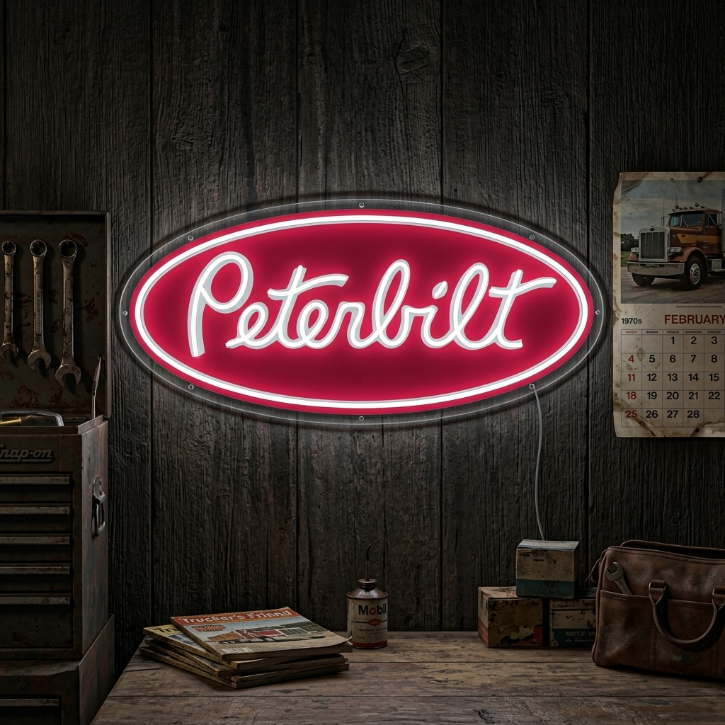 "Peterbil-logoen" Neonskilt
