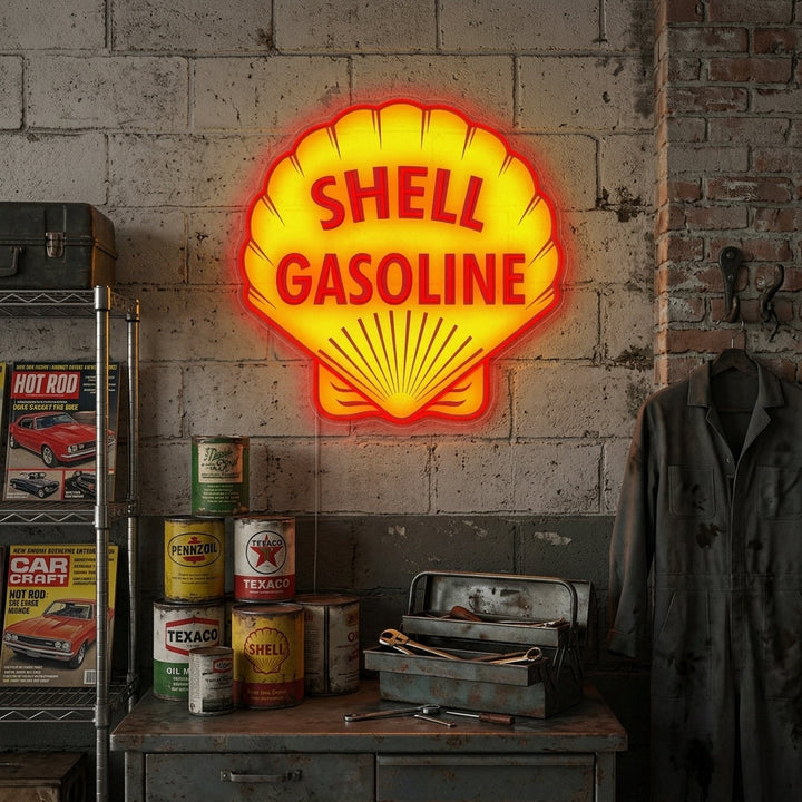 "Shell Bensin-logo" Neonskilt