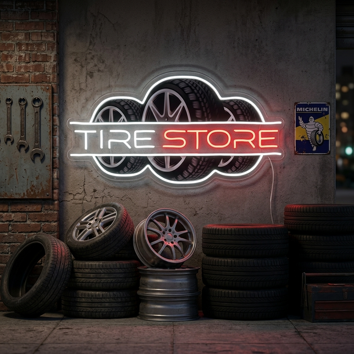 "Tire Store" Neonskilt