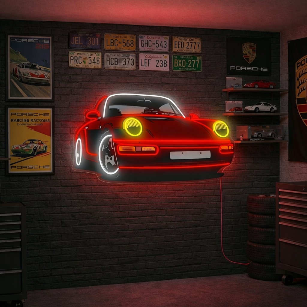 "Turbo bil" Neonskilt