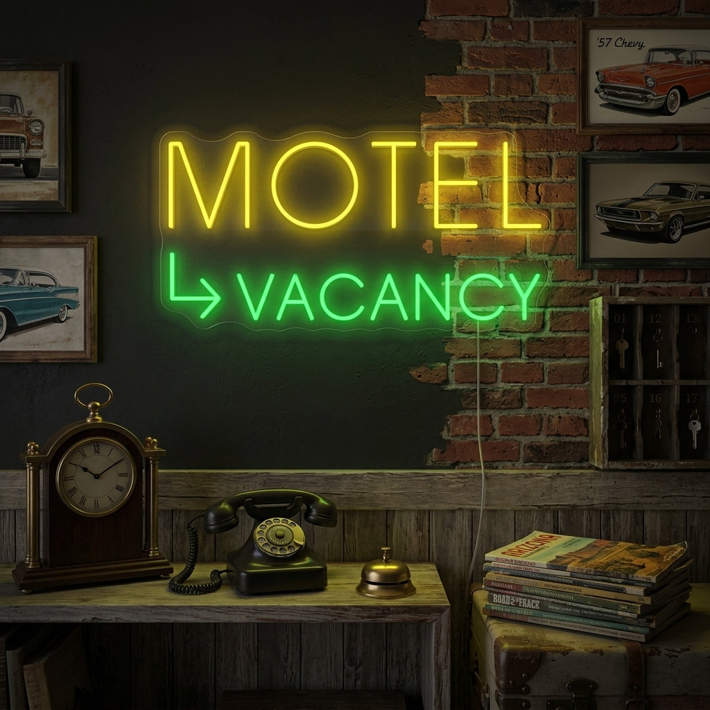 "Motel Vacancy" Neonskilt