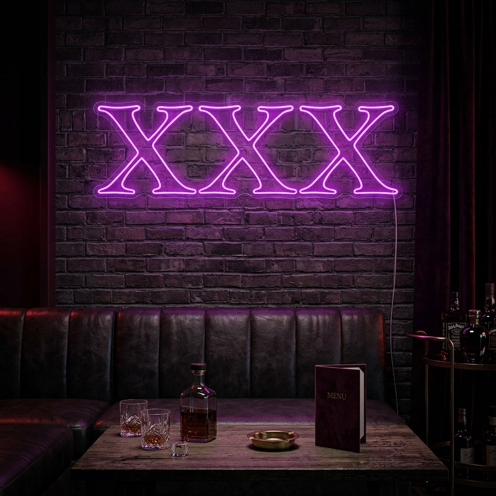 "XXX Adult Sex Shop Logo" Neonskilt